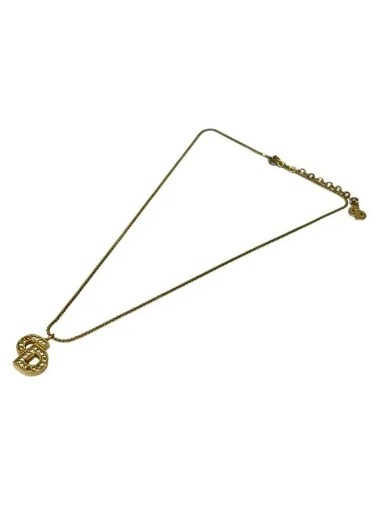 Dior Necklace Gold Clear CD Motif - Picture 2 of 5